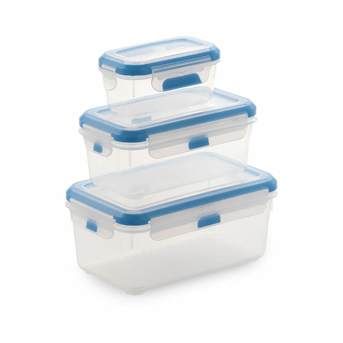 Set of 3 lunch boxes SP Berner super lock Rectangular Transparent Plastic (3 Units)-0