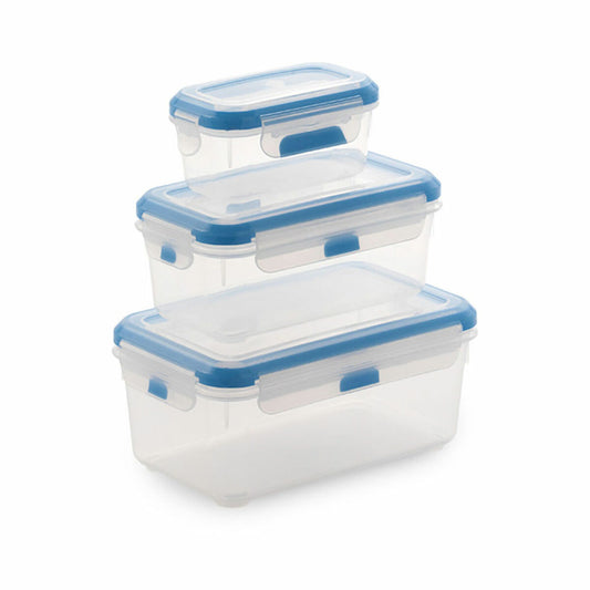 Set of 3 lunch boxes SP Berner super lock Rectangular Transparent Plastic (3 Units)-0