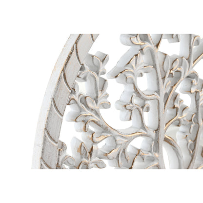 Decoración de Pared DKD Home Decor Blanca, Dorada y Plateada