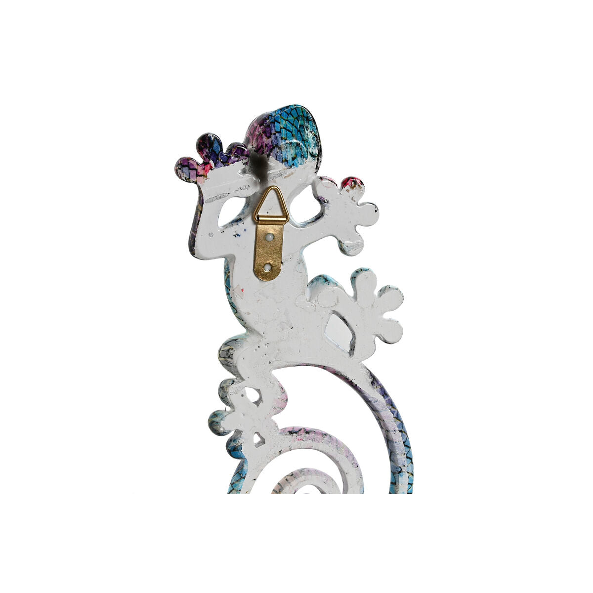 Wall Decoration Home ESPRIT Multicolour Mosaic Lizard Mediterranean 8 x 4 x 20 cm (2 Units)-1