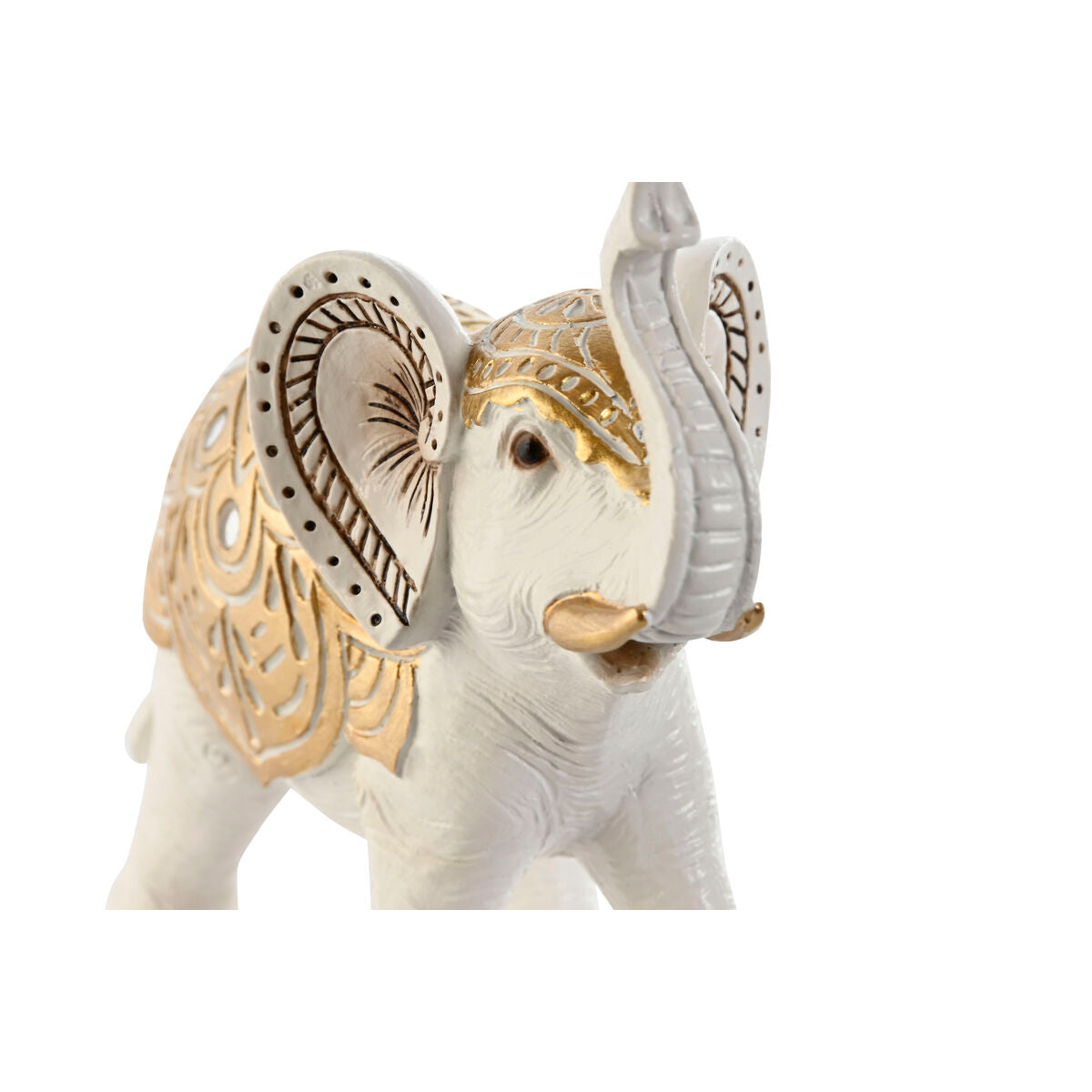 Decorative Figure Home ESPRIT Golden Elephant 15 x 6 x 14 cm-2