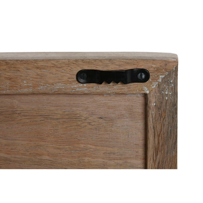 Wall Decoration Home ESPRIT White Natural Floral 60 x 2,5 x 60 cm (4 Pieces)-1