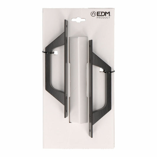 Handles EDM 85460 6804 Black Aluminium Straight 200 x 25 mm (2 Units)-0