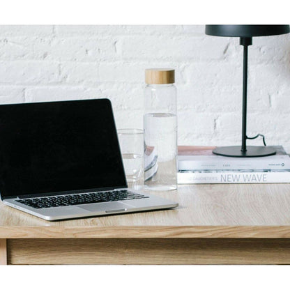 Botella de Vidrio con Tapa de Bambú Andrea House 1L