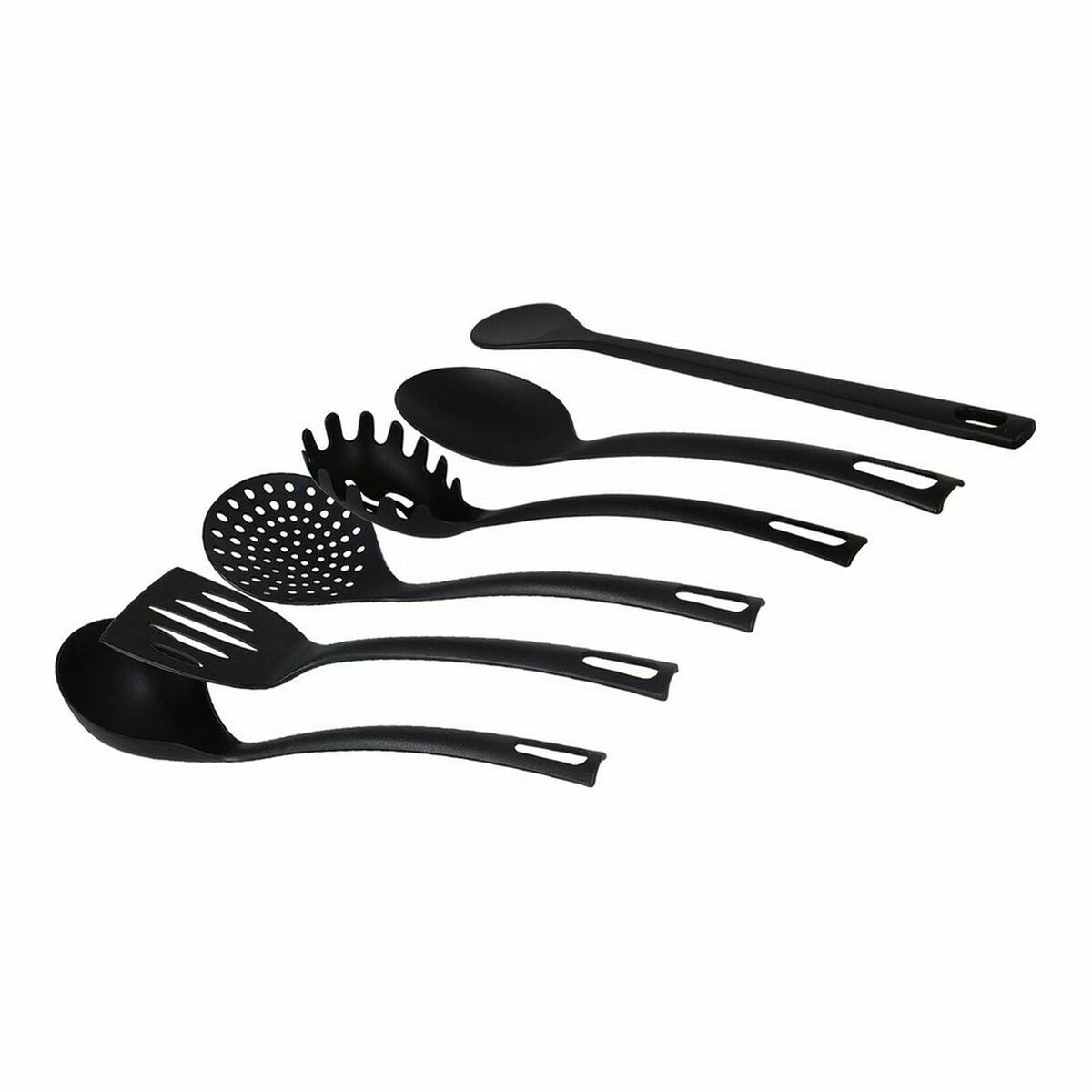Kitchen Utensils Set Quttin Quttin Black (6 Pieces) (8 Units) (6 pcs)-1