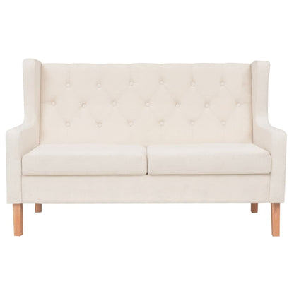 NNEVL 2-Seater Sofa Fabric Cream White-1