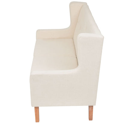 NNEVL 2-Seater Sofa Fabric Cream White-2