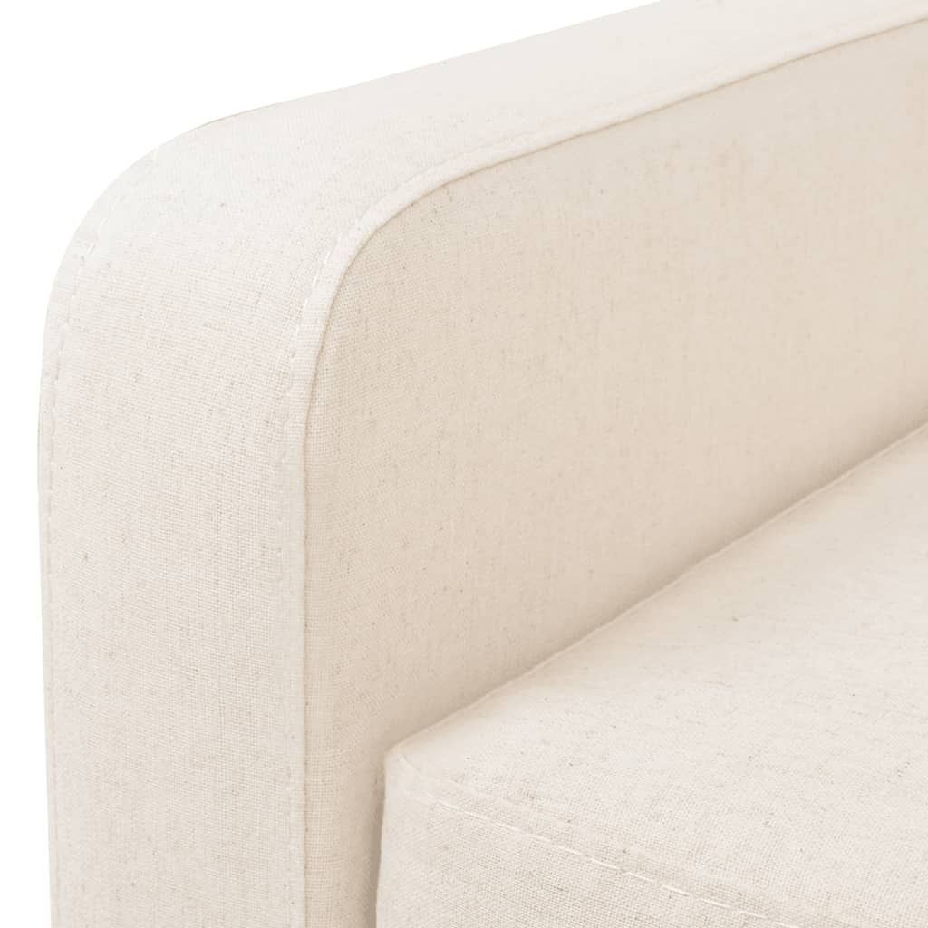 NNEVL 2-Seater Sofa Fabric Cream White-4