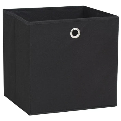 NNEVL Storage Boxes 4 pcs Non-woven Fabric 32x32x32 cm Black-4