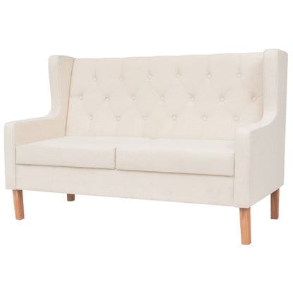 NNEVL Sofa Set 2 Pieces Fabric Cream White-1