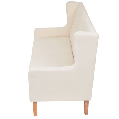 NNEVL Sofa Set 2 Pieces Fabric Cream White-3