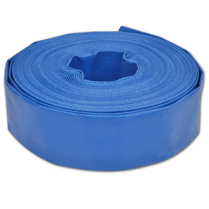 NNEVL Flat Hose 25 m 2" PVC Water Delivery-0