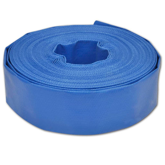 NNEVL Flat Hose 25 m 2" PVC Water Delivery-0