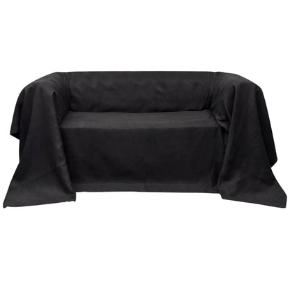 NNEVL Micro-suede Couch Slipcover Anthracite 270 x 350 cm-0