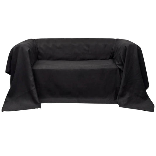NNEVL Micro-suede Couch Slipcover Anthracite 270 x 350 cm-0