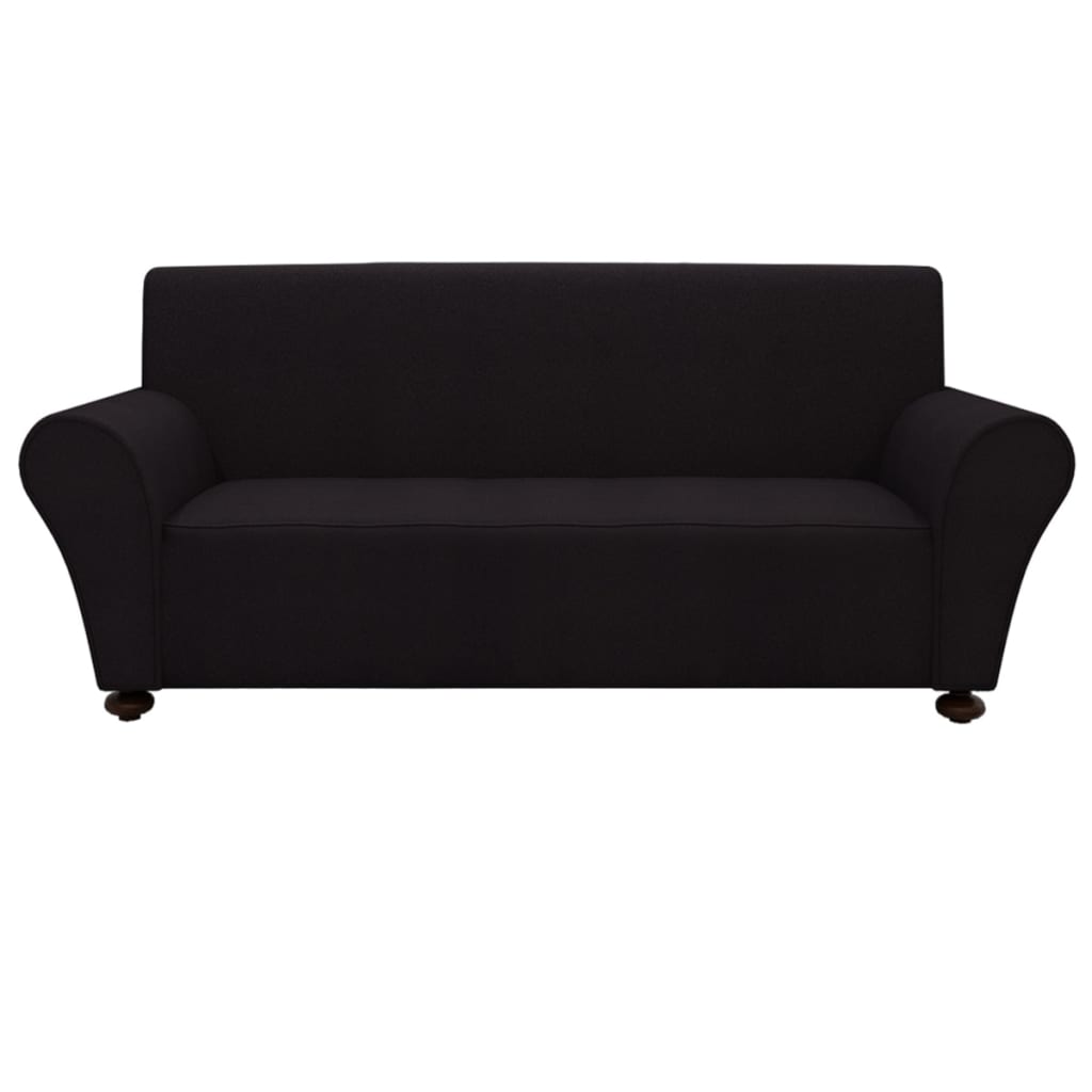 NNEVL Stretch Couch Slipcover Black Polyester Jersey-1