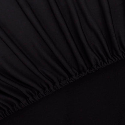 NNEVL Stretch Couch Slipcover Black Polyester Jersey-2