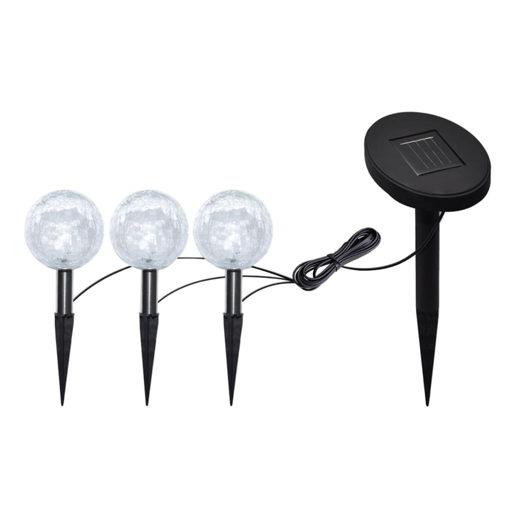 NNEVL Garden Lights 6 pcs LED with Spike Anchors & Solar Panels-2