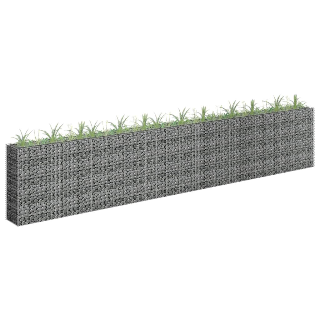 NNEVL Gabion Raised Bed Galvanised Steel 450x30x90 cm-0