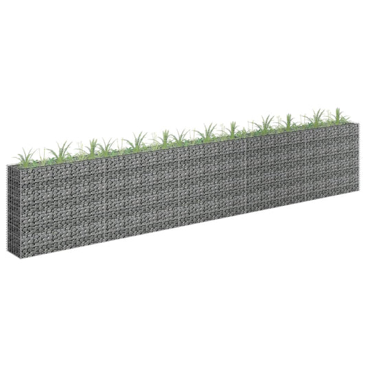 NNEVL Gabion Raised Bed Galvanised Steel 450x30x90 cm-0