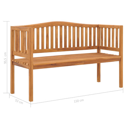 NNEVL Garden Bench 150 cm Solid Teak Wood-3