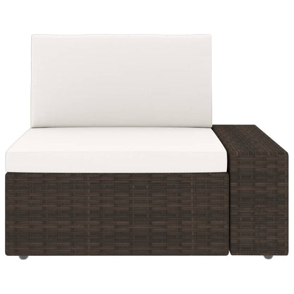 NNEVL Sectional Sofa 2-Seater Poly Rattan Brown-3