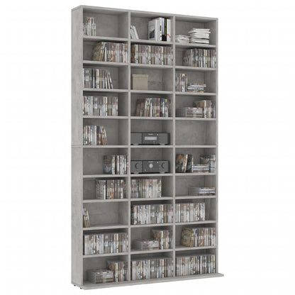 NNEVL CD Cabinet Concrete Grey 102x16x177.5 cm Engineered Wood-2