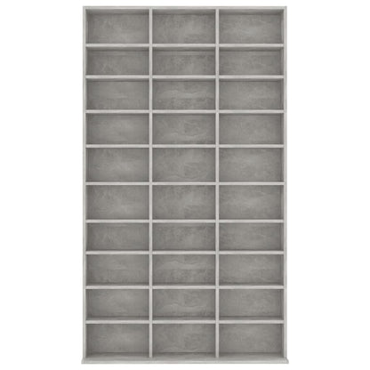 NNEVL CD Cabinet Concrete Grey 102x16x177.5 cm Engineered Wood-3