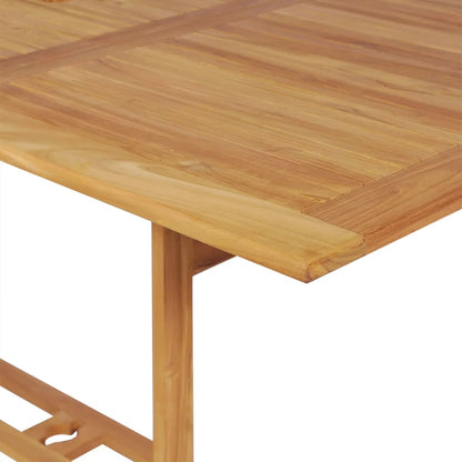 NNEVL 7 Piece Garden Dining Set Solid Teak Wood-3