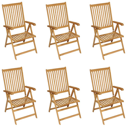 NNEVL 7 Piece Garden Dining Set Solid Teak Wood-4