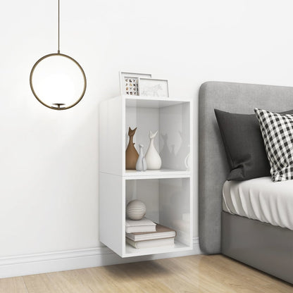 NNEVL Wall Cabinets 2 pcs High Gloss White 37x37x37 cm Chipboard-2