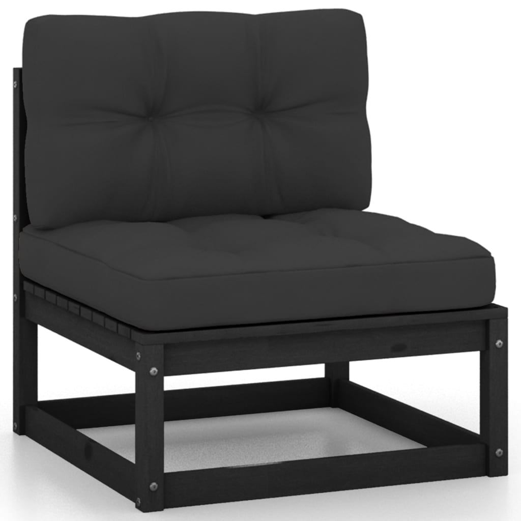 NNEVL 4-Seater Garden Sofa with Cushions Solid Pinewood-3