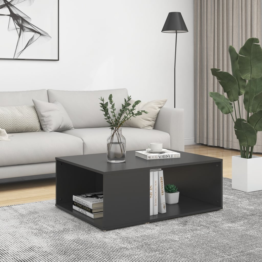 NNEVL Coffee Table Grey 90x67x33 cm Chipboard-0