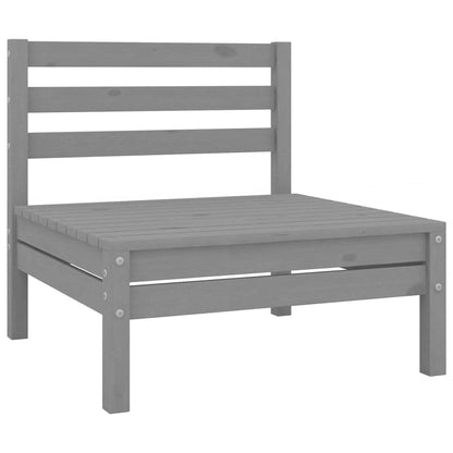 NNEVL 7 Piece Garden Lounge Set Solid Pinewood Grey-2