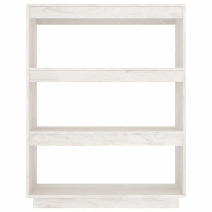 NNEVL Book Cabinet/Room Divider White 80x35x103 cm Solid Pinewood-4