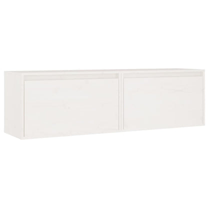 NNEVL Wall Cabinets 2 pcs White 60x30x35 cm Solid Wood Pine-1