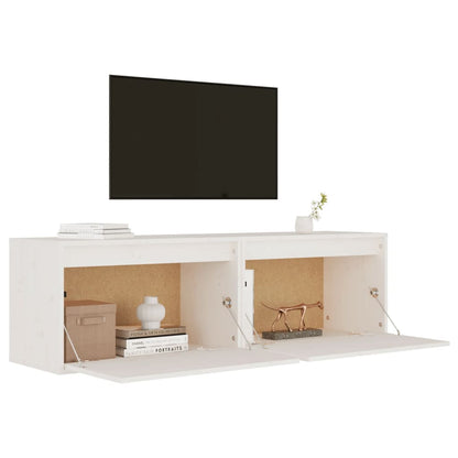 NNEVL Wall Cabinets 2 pcs White 60x30x35 cm Solid Wood Pine-3