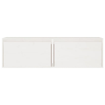 NNEVL Wall Cabinets 2 pcs White 60x30x35 cm Solid Wood Pine-4