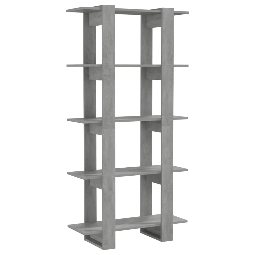 NNEVL Book Cabinet/Room Divider Concrete Grey 80x30x160 cm Engineered Wood-1