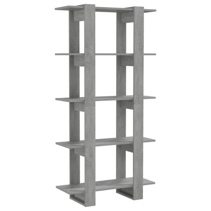 NNEVL Book Cabinet/Room Divider Concrete Grey 80x30x160 cm Engineered Wood-1