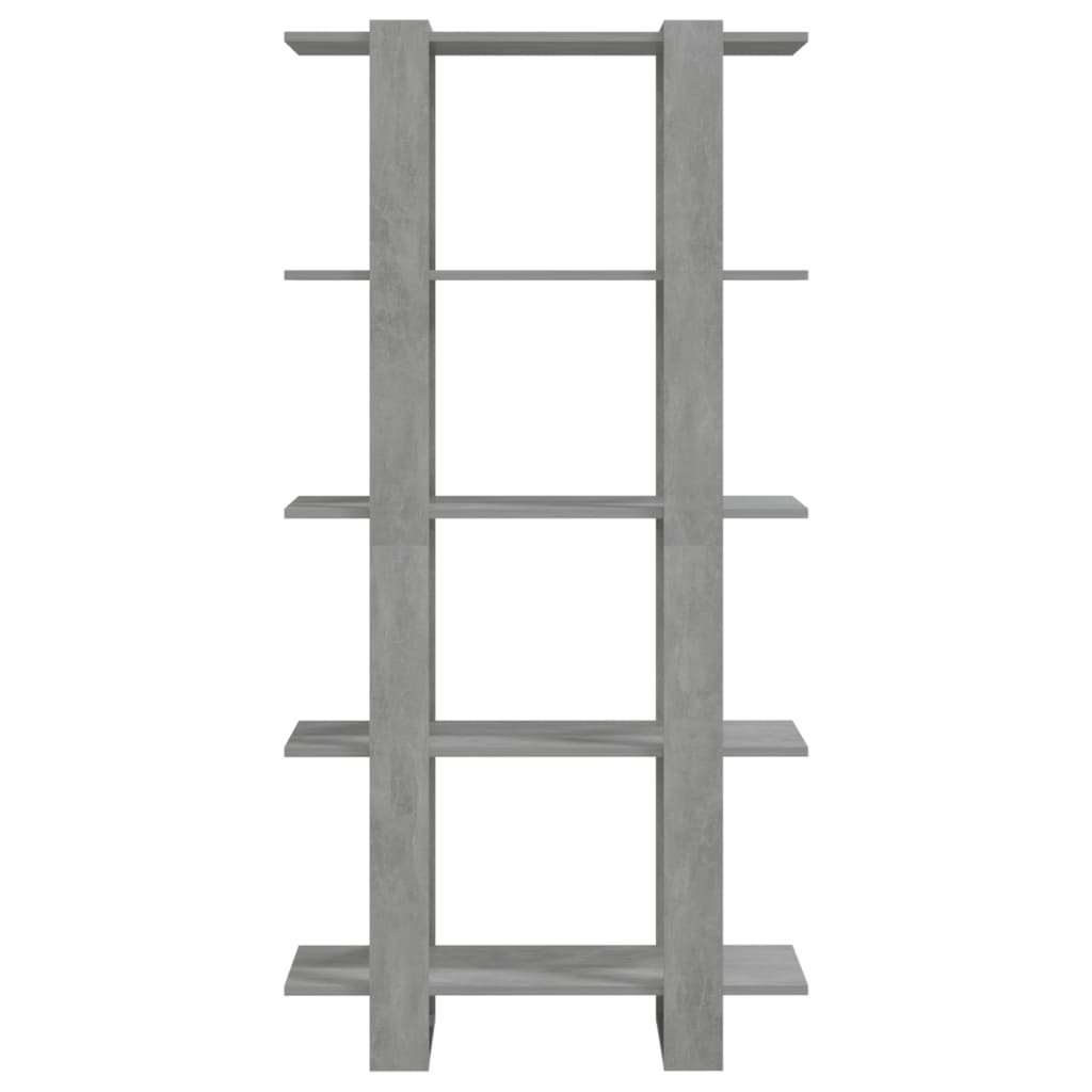 NNEVL Book Cabinet/Room Divider Concrete Grey 80x30x160 cm Engineered Wood-4