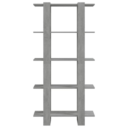 NNEVL Book Cabinet/Room Divider Concrete Grey 80x30x160 cm Engineered Wood-4