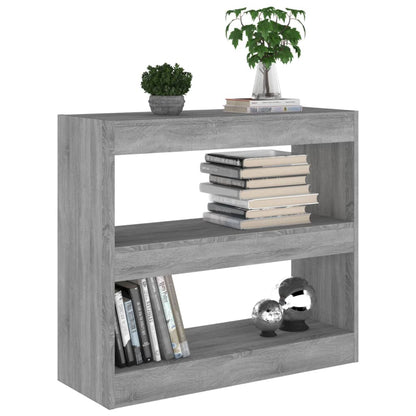 NNEVL Book Cabinet/Room Divider Grey Sonoma 80x30x72 cm-2