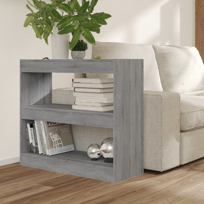 NNEVL Book Cabinet/Room Divider Grey Sonoma 80x30x72 cm-3