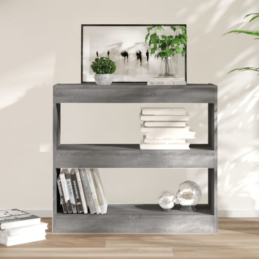 NNEVL Book Cabinet/Room Divider Grey Sonoma 80x30x72 cm-0