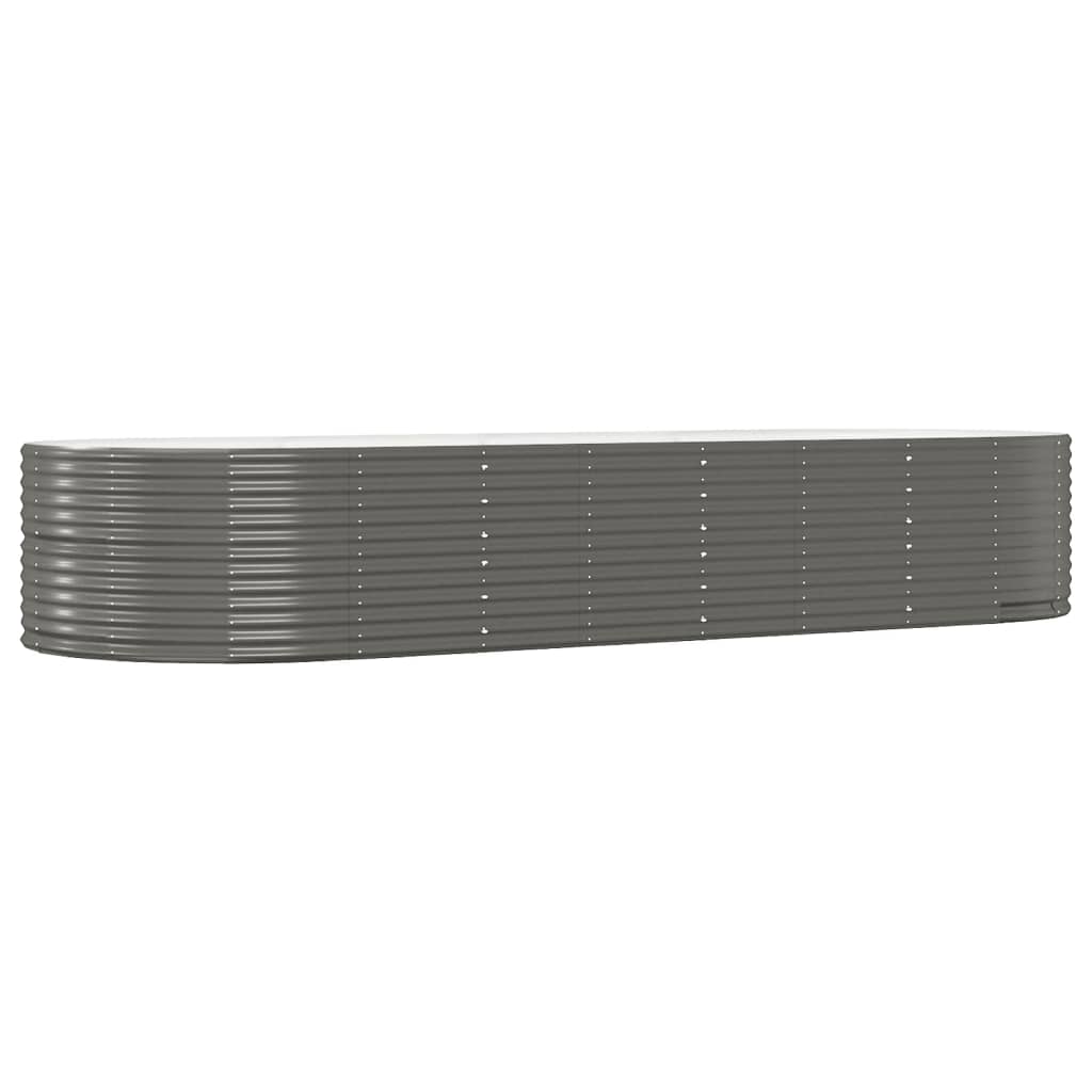 NNEVL Garden Planter Grey 367x140x68 cm Powder-coated Steel-1