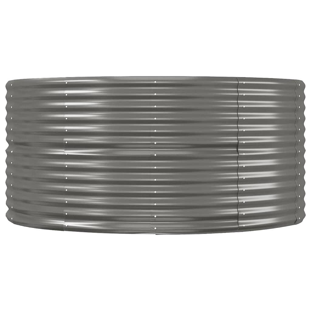NNEVL Garden Planter Grey 367x140x68 cm Powder-coated Steel-3