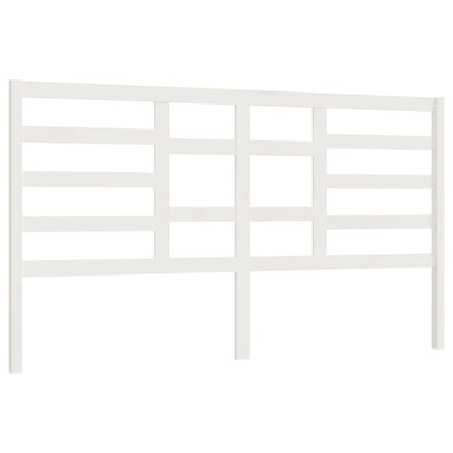 NNEVL Bed Headboard White 186x4x104 cm Solid Wood Pine-1