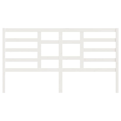 NNEVL Bed Headboard White 186x4x104 cm Solid Wood Pine-3