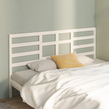 NNEVL Bed Headboard White 186x4x104 cm Solid Wood Pine-0